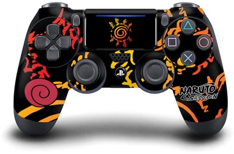 Head Case Designs Calcomanía de vinilo con licencia oficial de Naruto Shippuden Kurama Seal Iconic para juegos, compatible con Sony PlayStation 4 y PS4 DualShock 4