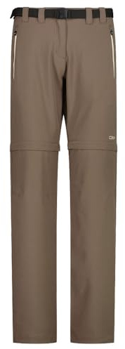 CMP Damen Zip Off Trekking Hose mit Dry Function wandelbar, schnelltrocknend & atmungsaktiv mit Dry Function, 4-Wege-Stretch & UV-Schutz. - 42