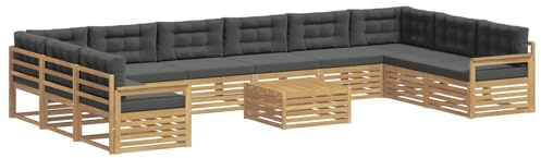 vidaXL Sofagarnituren Massivholz Akazie, Garten, modernes Outdoor-Sofa, gemütliche Lounge-Möbel für die Terrasse, langlebige Sitzgruppe