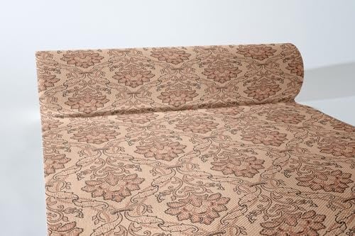 Sovie HORECA Airlaid Tischläufer Cleve in BRAUN, 40 cm x 24 m, 1 Rolle – perforiert alle 120 cm, edles Ornamentmuster im Jugendstil, Einweg-Tischdekoration für Gastronomie, Catering & Events