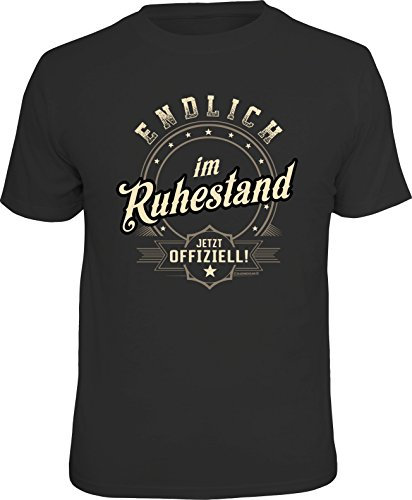 RAHMENLOS Original T-Shirt: Endlich im Ruhestand, jetzt offiziell! M, Nr.6209
