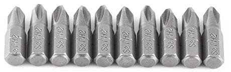 Bit Avvitatore, Akozon PH2 Punte a Croce Cacciavite Magnetico Bit 10 pz 25mm in Lega d'acciaio S2 con Codolo Esagonale Set Utensili Fai da te Punte per Trapano Avvitatore