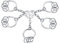 Custom4U 5 Pièces Porte Clef Prénoms Personnalisable Bijoux BFF Gravé Décoration