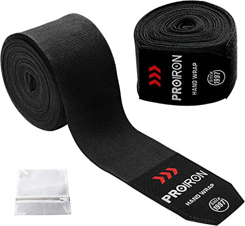 PROIRON Boxbandagen mit Daumenschlaufe Bandagen Boxen Halb Elastische Boxing Gloves mit Extra Breitem Klettverschluss Boxbandage Hand für Boxen MMA Kickboxen Box Bandage Sport