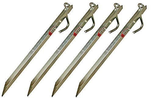 Moritz 4 Stück Mont Blanc Hering Zelthering 380 mm verschweißter Öse extra stark