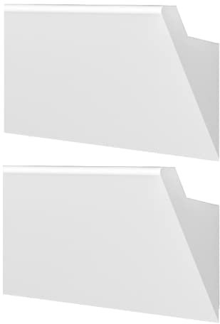 LED Mall Home Profilo in Duropolimero per Strisce Strip LED da Soffitto | Pannello Verniciabile per Illuminazione Soffusa Greche Decorative (2 Pezzi - 100x6x37.5 cm)