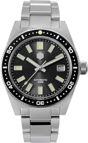 NC San Martin 62mas V4 Herren Taucheruhren Saphirglas Hexagonal Logo NH35 Armband Automatik Armbanduhr