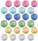 Pllieay 24pcs Hüpfbälle Glitzer Hüpfbälle, 32mm 6 Farben Hüpfbälle für Kinder, Kindergeburtstag Gummibälle Gastgeschenke