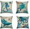 Daysskk Kissenbezüge 45X45 cm Dekorativ Kissenbezüge Maritim 4er Set Dekokissen Outdoor Leinen Deco Kissenhülle für Bedroom Wohnzimmer Sofa Reißverschluss