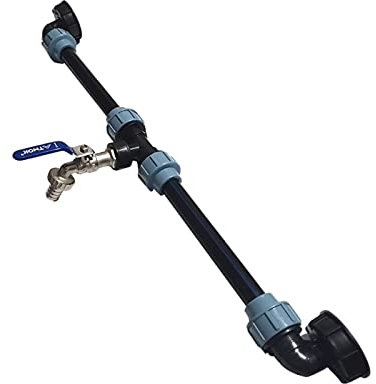 Cisterna Acqua 1000 Litri Rubinetto del filo del serbatoio del serbatoio del serbatoio del rubinetto con 1 tubo e 2 connettori curvi Connettore dell'irrigazione dell'irrigazione del giardino Raccordo