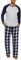 ADOME Schlafanzüge für Herren Lang Pyjama Winter Schlafanzug Kariert Männer Langarm Lange Hose mit Tasche Sleepwear Hausanzug, Y-Grau, XXL