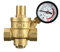 Messing Druckregler Druckminderer + Manometer,Einstellbare Überdruckventil Wasserdruckminderer Regler Reducer mit Einstellwerkzeugen (DN15 1/2 Zoll)