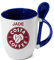 Giftme Personalised with Any Name Costa Unique Spoon Ceramic Mug Coffee Tea Mug. (Blue Spoon)
