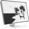 kwmobile 24-26 monitor Cover - Protezione Monitor PC Antipolvere Schermo Computer - Custodia Protettiva Relax sull'Amaca Bianco