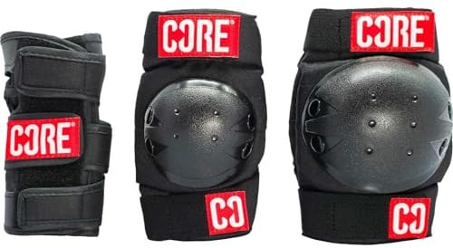 CORE 6-in-1 Schützende Knieschoner-Set, Skate-Schutzausrüstung mit Ellenbogen-Knie-Handgelenkschützern, Skate-Pads für Kinder, Jugendliche, Erwachsene, für Skateboarden, Roller, Radfahren, Skaten (S)