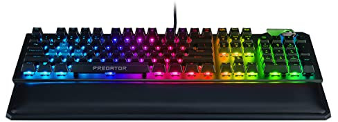 Acer Predator Aethon 700 Gaming Keyboard: Clicky or Linear - Your Choice | Per-Key 16.8M RGB Colors Backlighting | Programmable | Dedicated Media Keys & Dial | 100% Anti-Ghosting | Magnetic Wrist Rest