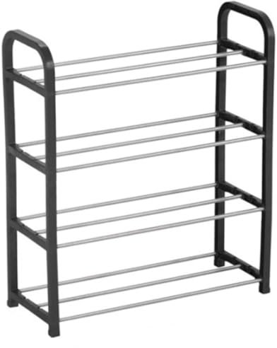 Acan Tradineur - Zapatero de Metal y plástico de 4 Niveles, Soporte para Calzado, estantería Multiusos para Zapatos, recibidor, Pasillo, Dormitorio - 58,5 x 40 x 18,5 cm
