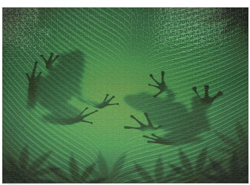 ABAKUHAUS Tier Puzzle, Tropic Banana Baum Blatt, Heirloom-Qualität lustige Aktivität für die Familie langlebiger Karton, 1000 Stücke, Grün