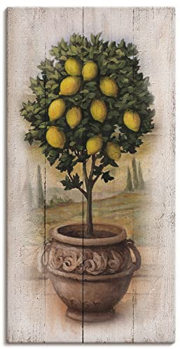 ARTLAND Wanddeko Leinwand Bilder Wandbild 30x60 cm Pflanzen- & Blumen Bäume Obstbaum U0PT