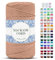 Uiopa Makramee Garn 4mm x 200m Natürliche Baumwollkordel Baumwollseil Baumwollgarn Baumwollschnur, Macrame Cord 4mm für DIY Basteln Stricken Wandbehang Pflanze Aufhänger Boho Deko (Aprikose)