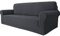 Ystyle Sofa überzug 3 Sitzer Mit Armlehne, Stretch Sofabezug rutschfest, Modern Sofa Cover Für Hunde Haustiere, Atmungsaktiv Couch überzug Mit Elastic Bottom, Grau