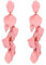 EVER FAITH Lange Blütenblatt Ohrringe für Damen Mädchen Baumeln Quaste Acryl Rosa Blume Statement Dangle Sommer Urlaub Schmuck