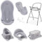 Baignoire bébé avec cadre 7 set TÜV Rheinland testé - baignoire bébé + siège de bain bébé + support + vidange + pot + tabouret + siège de toilette enfants