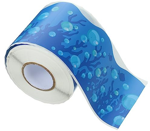 Ciieeo 1 Rolle Tafelrandaufkleber Dekorativer Randaufkleber Klassenzimmergrenzen Bordüren-tapete Wellen-pinnwand-ränder Sommer-pinnwandränder Pvc Selbstklebend Tafelaufkleber Wasserdicht