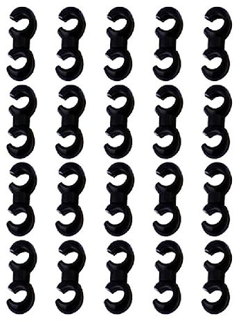 Navna 20 Pcs Bike Cable Clasps Fahrräder Rotierende S-Haken Clips Bike Cable Management Fixing Clips Für Mountain Road Bike Bike Cable Management Fixing Clips