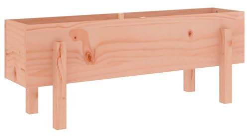 vidaXL Arriate Elevado jardín Madera Maciza Abeto Douglas 101x30x38 cm, arriate Elevado, arriate de Flores Elevado, Jardinera con Patas