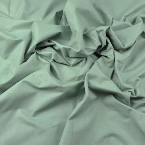 Textrend Baumwollstoff Stoffe Meterware - Stoff zum Nähen - 100% Baumwolle - Weiches Antiallergisches Material - Textilien 1x1.6m - Stoffe Meterware (Salbei)