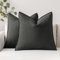 MIULEE Kissenbezug Kissenhülle Dekokissen Leinen Baumwolle Dekorative Kissenbezüge Waschbar Sofakissen mit Verstecktem Reißverschluss für Wohnzimmer Schlafzimmer Sofa 2er Set 50x50 cm Dunkelgrau