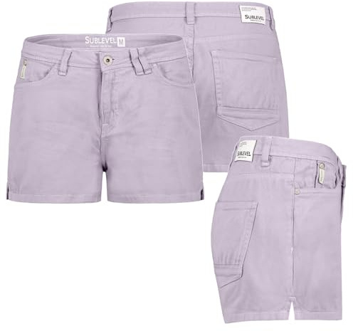 Sublevel Damen Jeans Shorts Bermuda Kurze Hose Short Denim Stretch Hotpants Sommer Shorts Urlaub Freizeit