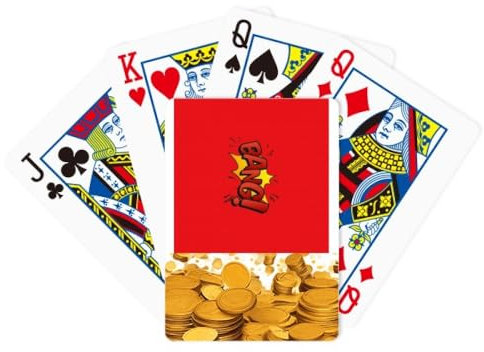 no/no Bang Exclamation Spark Art Deco Fashion Gold Poker Spielkarte Klassisches Spiel