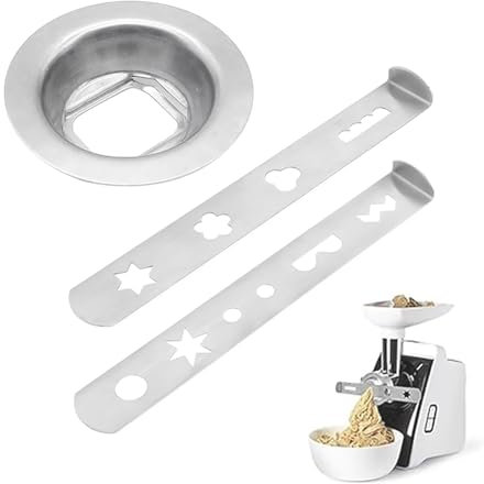 BuxiuGK 2 Pezzi Biscotti per tritacarne in acciaio inox,9 Forme Accessori per tritacarne per la produzione di biscotti,dessert,carne macinata per MUM4/MUM5