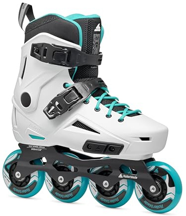 Rollerblade Lightning W, Inline-Skates für Damen, Urban Inliner, Weiss/Blau Wasser