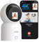 ZOSI 4K Telecamera WiFi Interna, 8MP Videocamera a 2,4/5GHz con 1,44 Monitor, Videochiamata con Tacco o Gesto OK, Pan 360°/Tilt 90°, Rilevamento di Persone con Auto-Tracking, C519