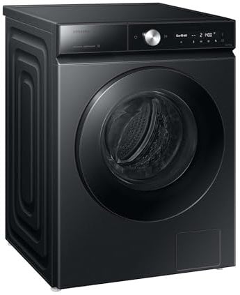 Samsung WW11DB8B95GBU2 Bespoke Waschmaschine, 11 kg, 1.400 U/min, Extra energiesparend, EEK: A (-40%), AI Ecobubble, QuickDrive, AI Wash, SuperSpeed 39 Min, Schwarz