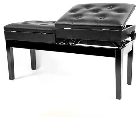 KKXXYQFC Piano Stool Double Piano Stool with Storage Adjustable Height Keyboard Bench Vanity Stool Pu Leather Adjustable 55-65cm