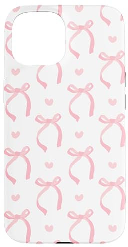 Aesthetic Pink Ribbons and Bows in Watercolor Case for iPhone 15