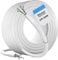 ikbc Cable Ethernet 100 Metros, Cable RJ45 Cat 6 100m Cable Lan Alta Velocidad, Cable para Internet 100 metros Blanco AWG23, UTP Cable de Red Cat6 100m Imperméable con 20 Connecteurs RJ45