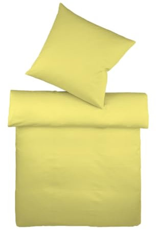 liebling Halbleinen Bettwäsche 135 x 200 + 1 x 80 x 80 cm, Farbe Pistazie, Bettbezug aus 50% Leinen & 50% Baumwolle, kühlend & atmungsaktiv, waschbar 60 Grad, Ökotex 100