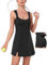 Desol Damen-Tenniskleid mit integrierten Shorts und BH, verstellbare Träger, sportkleider Damen, Trainingskleid mit Taschen, Golf-Sportkleider