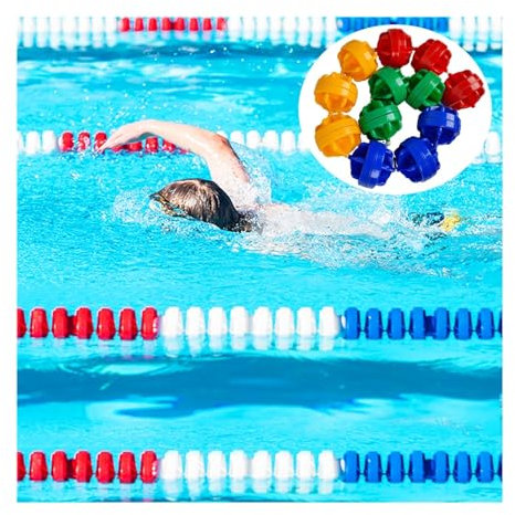 Cuerda divisora de carril de piscina comercial con flotadores, líneas flotantes para entrenamiento y competición, cordón flotante para aguas termales, divisores de carril de natación, ideal para uso