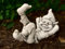 Oloma Design Concrete funny gnome statue Outdoor troll figurine Stone realistic elf for garden Laying gnome sculpture Cement gnome ornament Backyard decor Home decoration Halloween statue