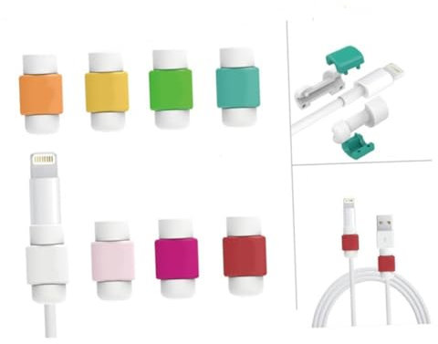 ADOCARN 4piezas Protectora De Cable De Carga Usb Para y Color Rosa Protector De Cargador Para Diario El Hogar o Viaje