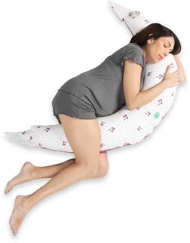 Koala Babycare Cuscino Gravidanza per Dormire XXL Sfoderabile - Cuscino Allattamento Ipoallergenico ed Ergonomico - Federa esterna 100% Cotone
