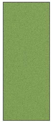 vidaXL Soft Touch Grüne Fußmatte 300 X 120 cm rutschfest Maschinenwaschbar Samtige Textur Für Innen- und Außenbereich Modernes Design Heimdeko Schmutzfangteppiche Matten Eingang Willkommens