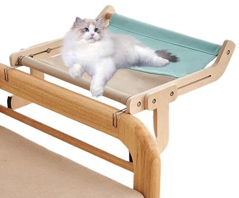 Cat - -Hängematte, verstellbares Hangbett für Kätzchen, Feste Befestigung durch Saugnäpfe, atmungsaktives Stoff, Platzspardesign | Ideal für sonnige, katzenartige Entspannung, gemütlich
