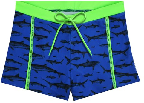 AYESY Short de Bain pour Garçon, Requin Maillot de Bain Vintage Enfant, Boxer Shorts, Impression Séchage Rapide Plage Maillots de Bain de 11 à 12 Ans Garçon de 154 cm de Haut, Bleu Royal